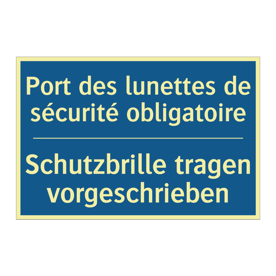 Schutzbrille tragen vorgeschrieben /.../ - Port des lunettes de sécurité  /.../