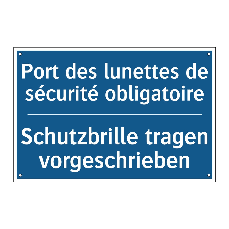 Schutzbrille tragen vorgeschrieben /.../ - Port des lunettes de sécurité  /.../