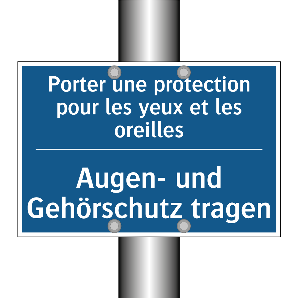 Augen- und Gehörschutz tragen - Porter une protection pour les  /.../