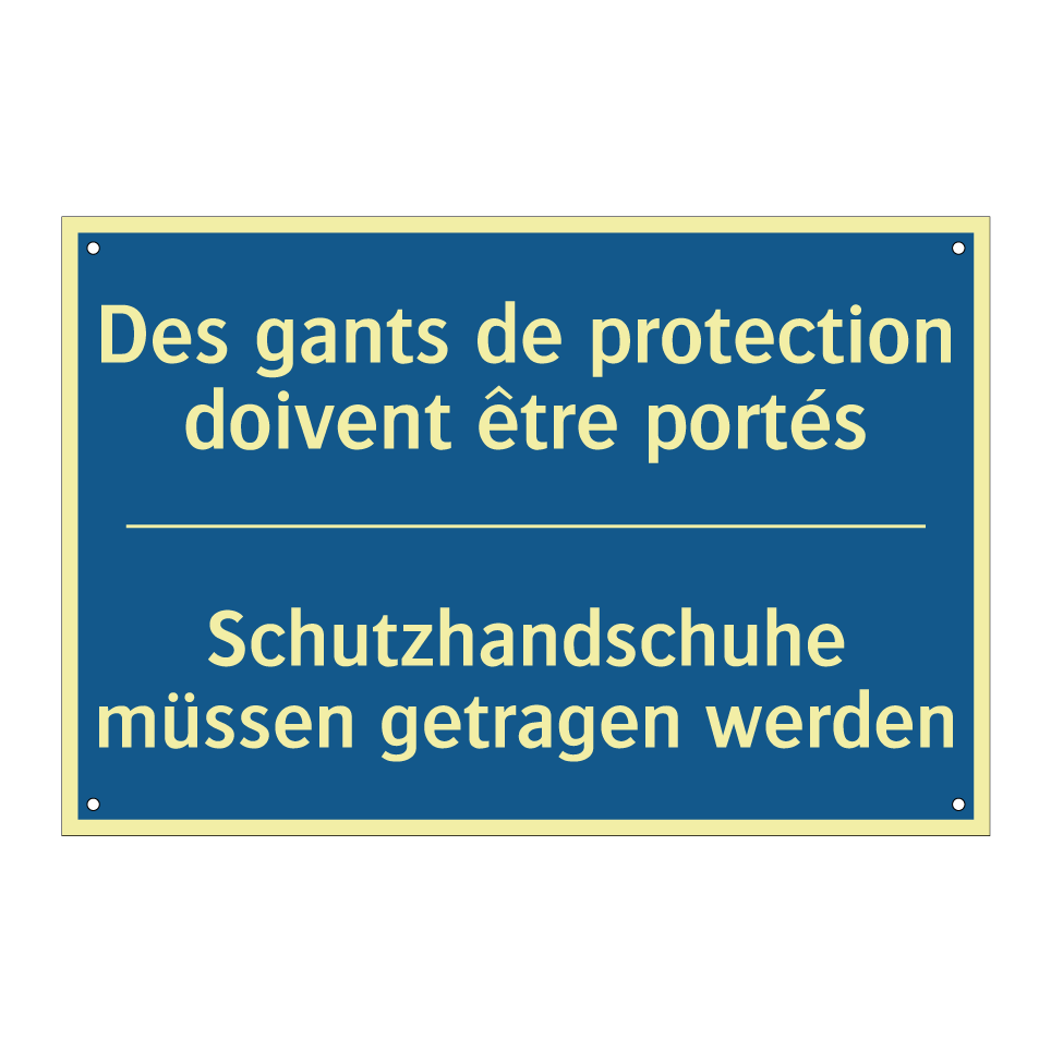 Schutzhandschuhe müssen getragen  /.../ - Des gants de protection doivent  /.../