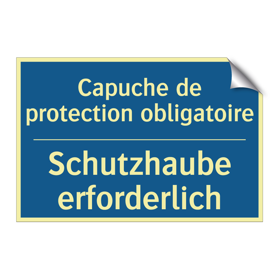 Schutzhaube erforderlich - Capuche de protection obligatoire /.../