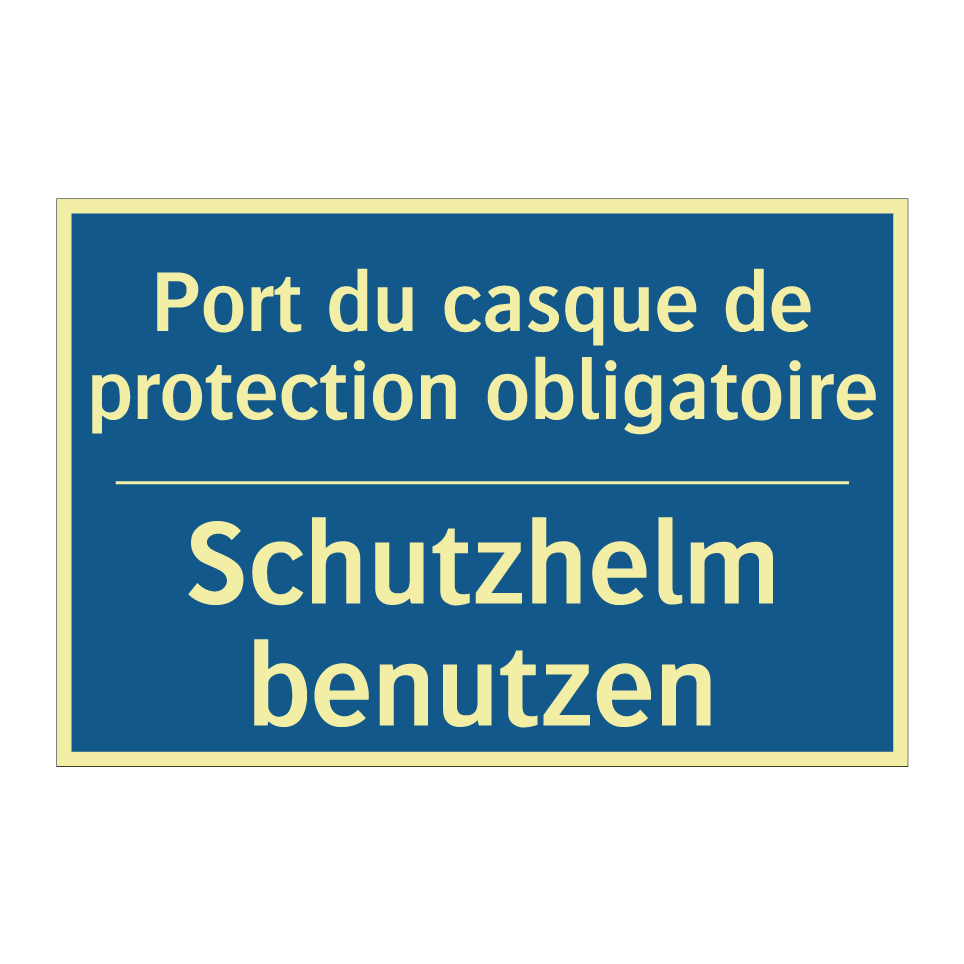 Schutzhelm benutzen - Port du casque de protection obligatoire /.../