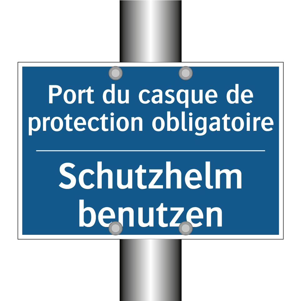 Schutzhelm benutzen - Port du casque de protection obligatoire /.../
