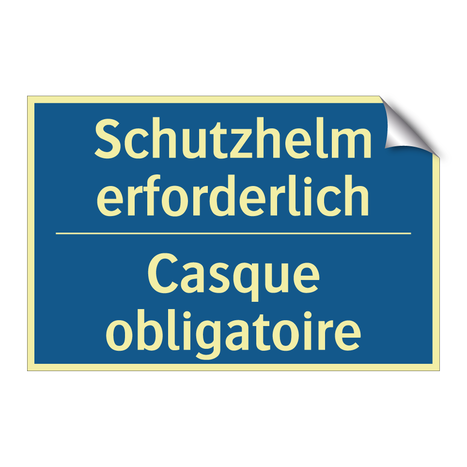 Schutzhelm erforderlich - Casque obligatoire