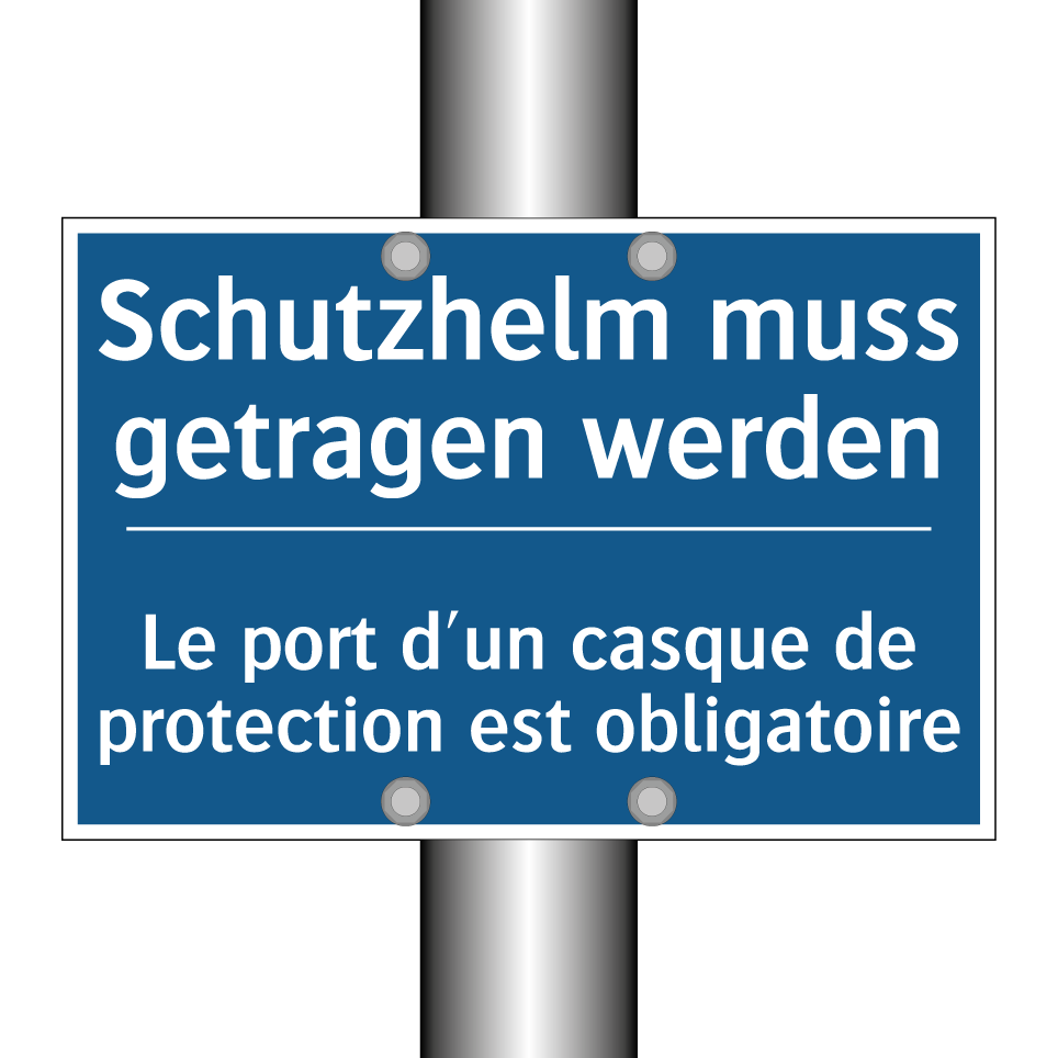 Schutzhelm muss getragen werden /.../ - Le port d'un casque de protection  /.../