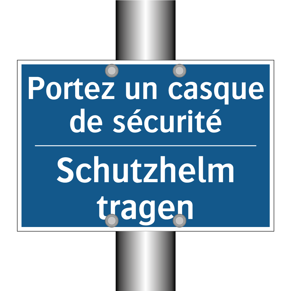 Schutzhelm tragen - Portez un casque de sécurité
