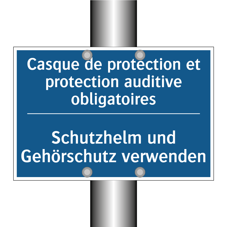 Schutzhelm und Gehörschutz verwenden /.../ - Casque de protection et protection  /.../