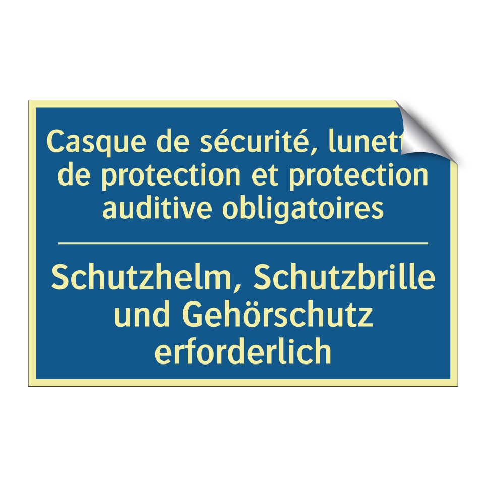Schutzhelm, Schutzbrille und Gehörschutz  /.../ - Casque de sécurité, lunettes de  /.../