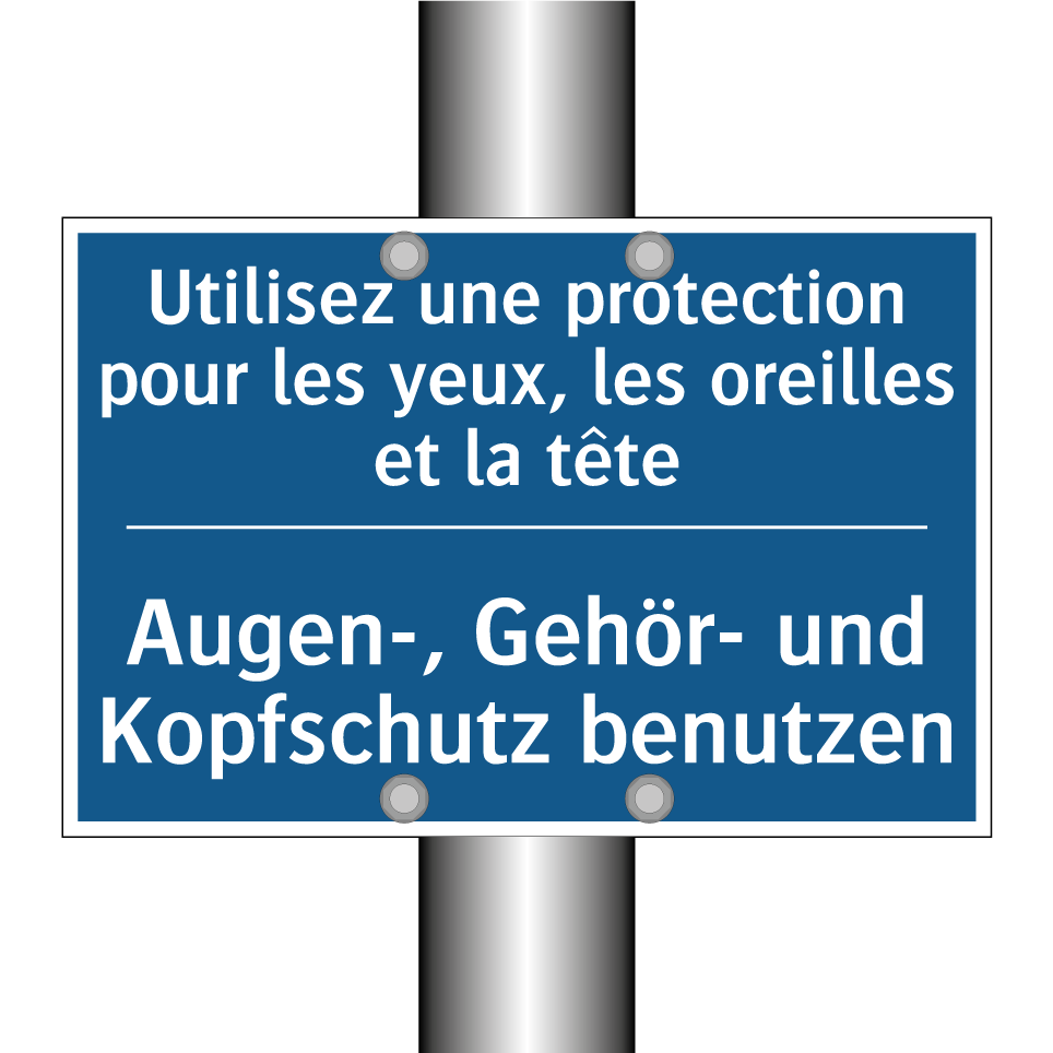 Augen-, Gehör- und Kopfschutz  /.../ - Utilisez une protection pour les  /.../