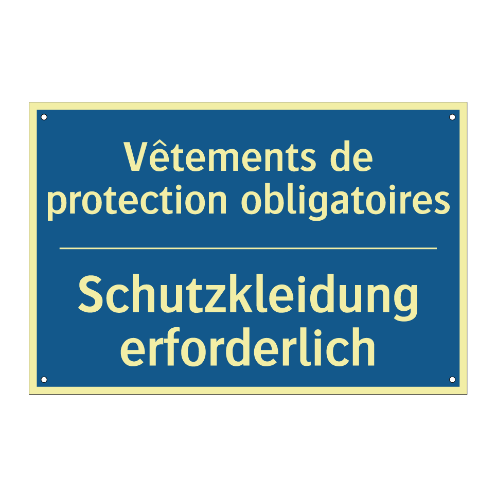Schutzkleidung erforderlich - Vêtements de protection obligatoires /.../