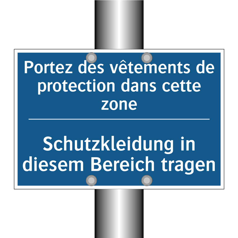 Schutzkleidung in diesem Bereich  /.../ - Portez des vêtements de protection  /.../
