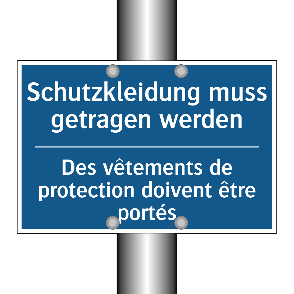 Schutzkleidung muss getragen werden /.../ - Des vêtements de protection doivent  /.../