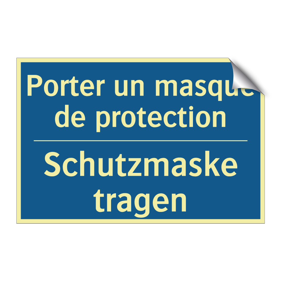 Schutzmaske tragen - Porter un masque de protection