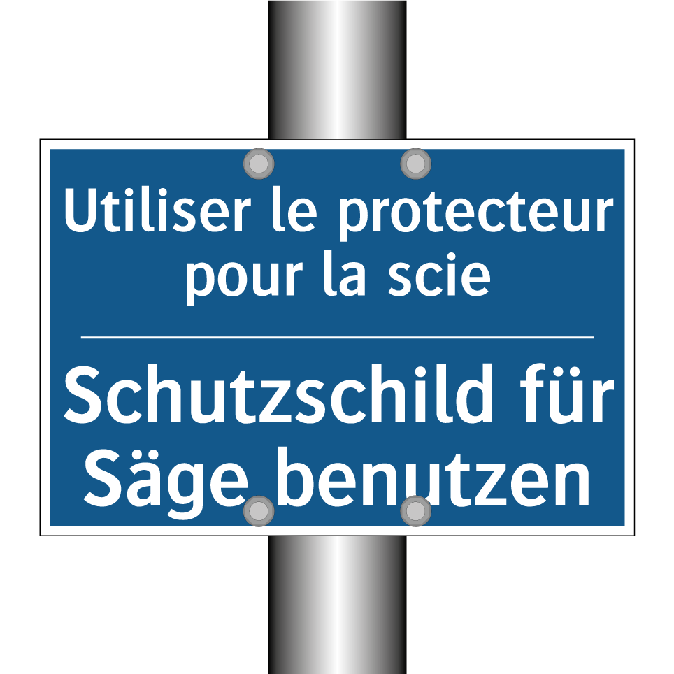 Schutzschild für Säge benutzen - Utiliser le protecteur pour la  /.../