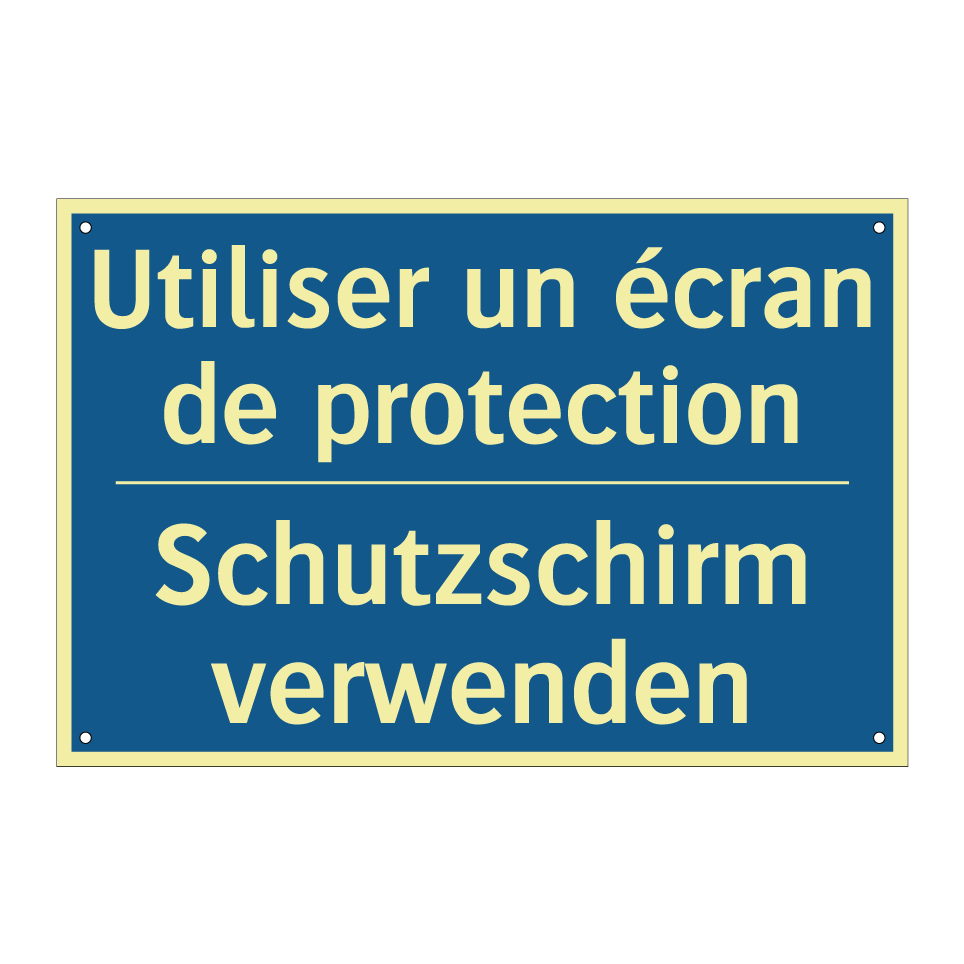 Schutzschirm verwenden - Utiliser un écran de protection /.../