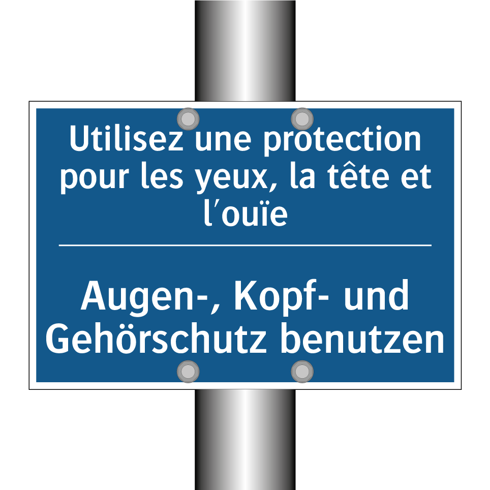 Augen-, Kopf- und Gehörschutz  /.../ - Utilisez une protection pour les  /.../