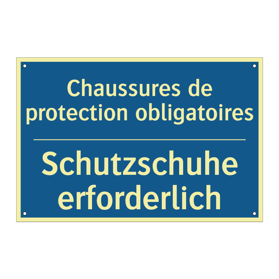 Schutzschuhe erforderlich - Chaussures de protection obligatoires /.../