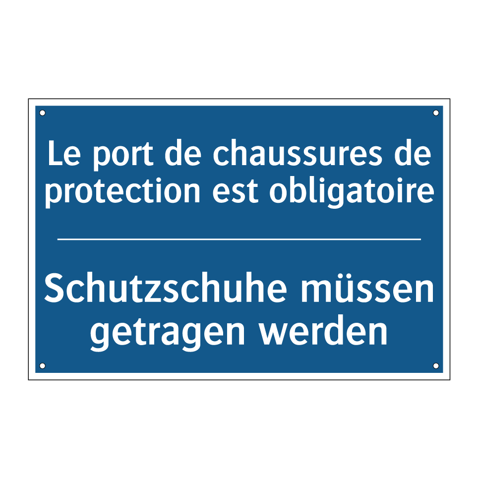 Schutzschuhe müssen getragen werden /.../ - Le port de chaussures de protection  /.../