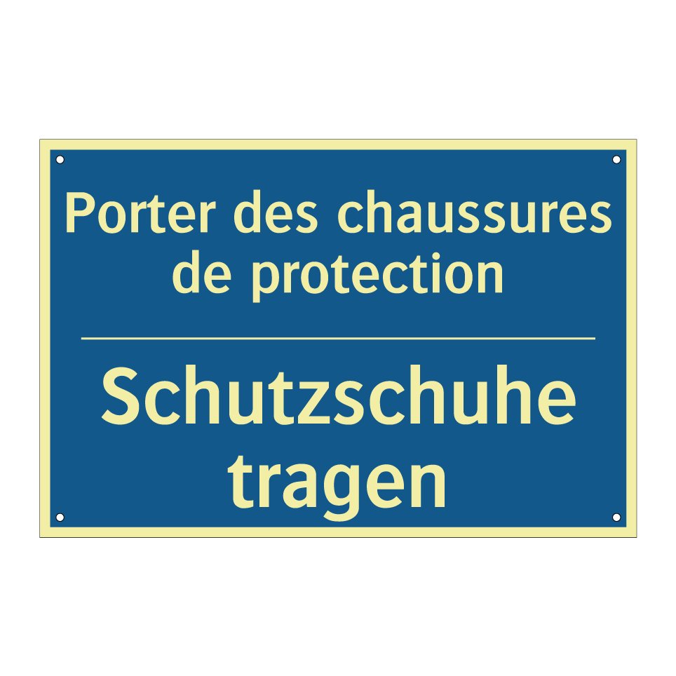Schutzschuhe tragen - Porter des chaussures de protection /.../