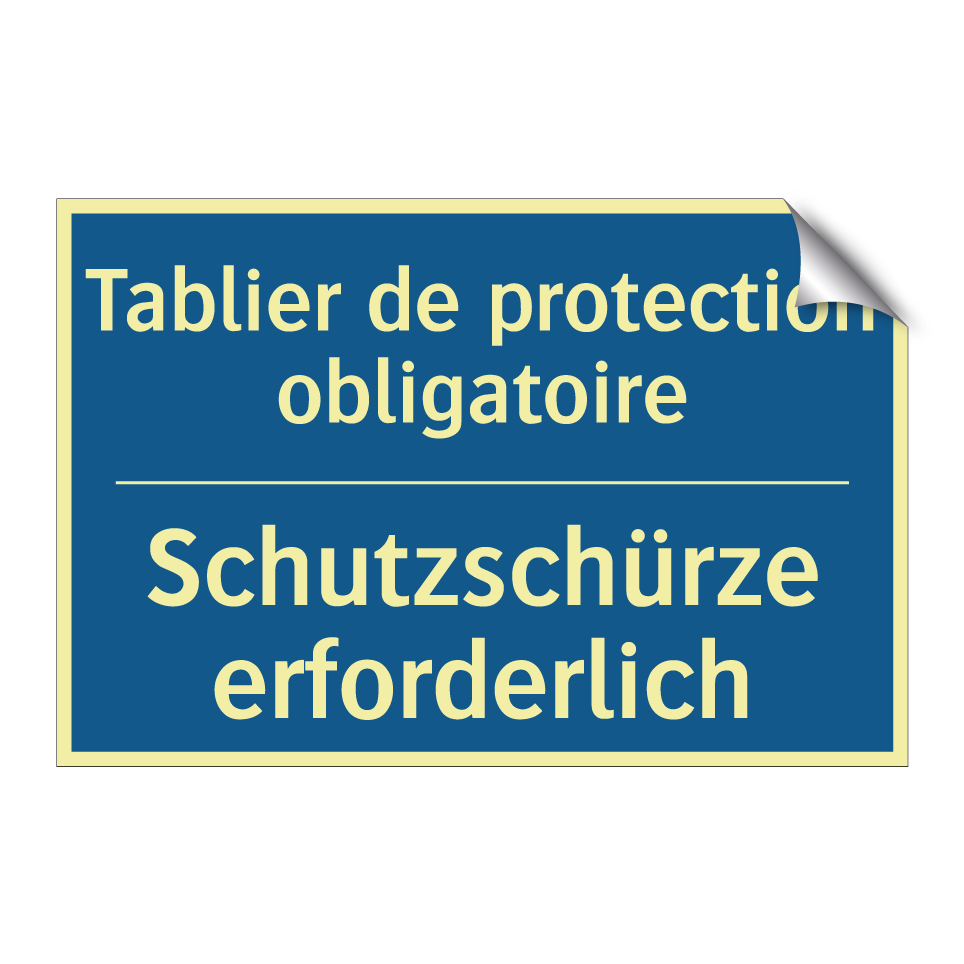 Schutzschürze erforderlich - Tablier de protection obligatoire /.../