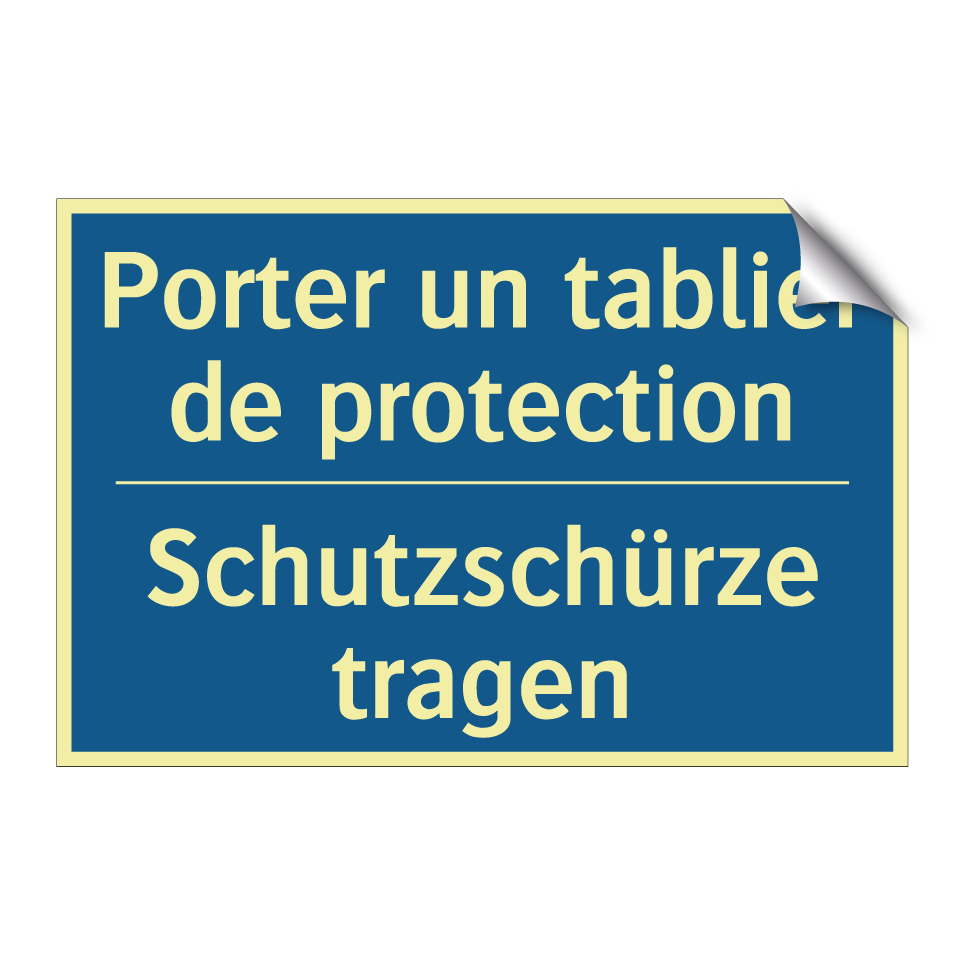 Schutzschürze tragen - Porter un tablier de protection /.../