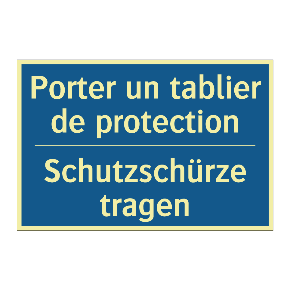 Schutzschürze tragen - Porter un tablier de protection /.../