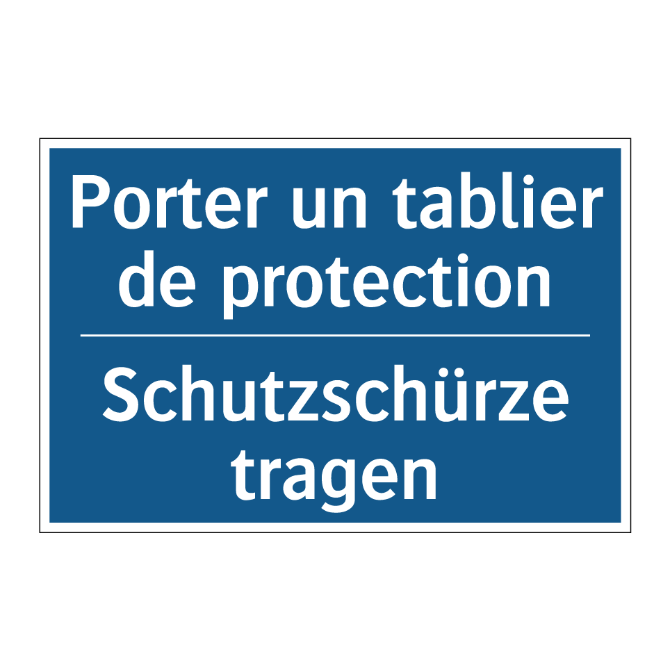 Schutzschürze tragen - Porter un tablier de protection /.../