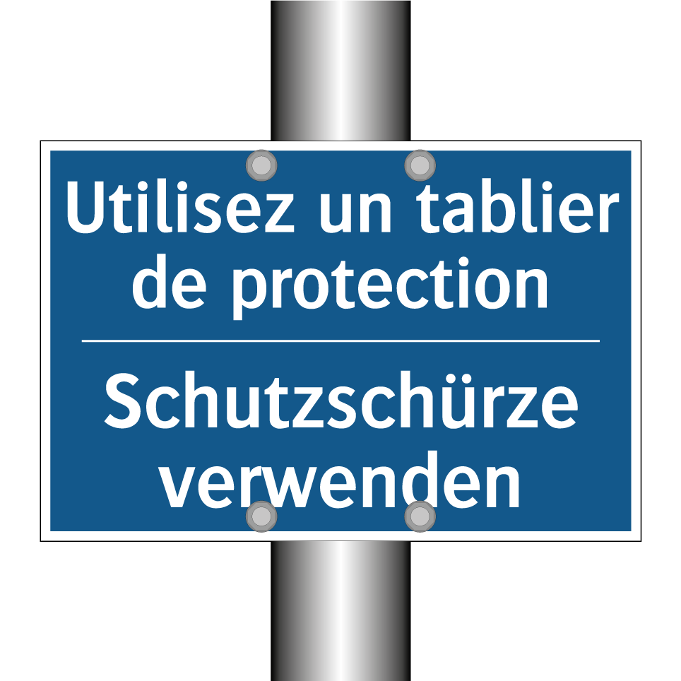 Schutzschürze verwenden - Utilisez un tablier de protection /.../