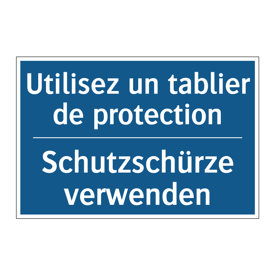 Schutzschürze verwenden - Utilisez un tablier de protection /.../