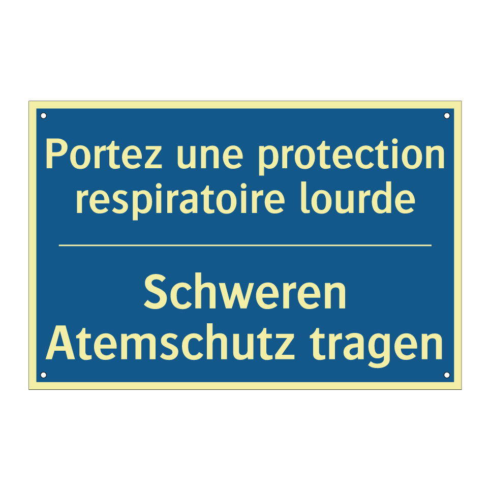 Schweren Atemschutz tragen - Portez une protection respiratoire  /.../