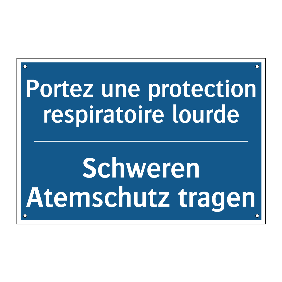 Schweren Atemschutz tragen - Portez une protection respiratoire  /.../