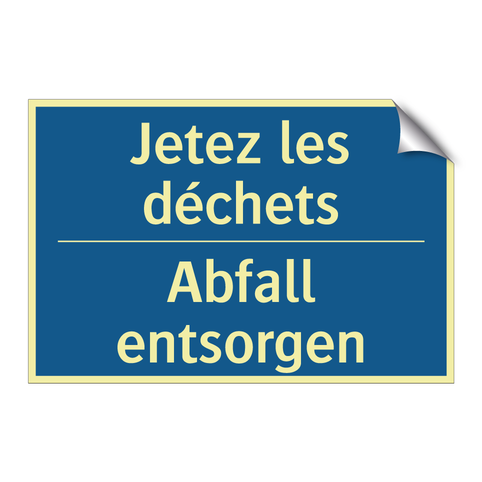 Abfall entsorgen - Jetez les déchets