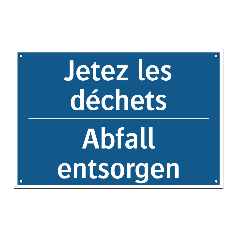 Abfall entsorgen - Jetez les déchets