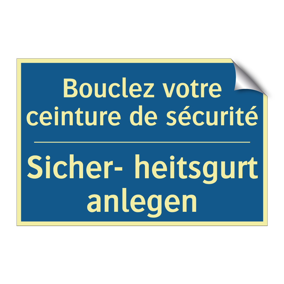 Sicher- heitsgurt anlegen - Bouclez votre ceinture de sécurité /.../