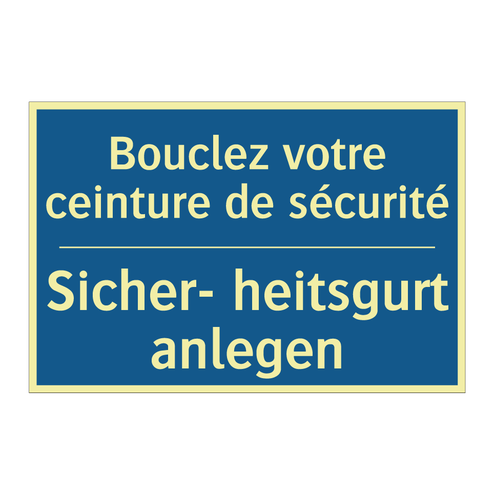 Sicher- heitsgurt anlegen - Bouclez votre ceinture de sécurité /.../