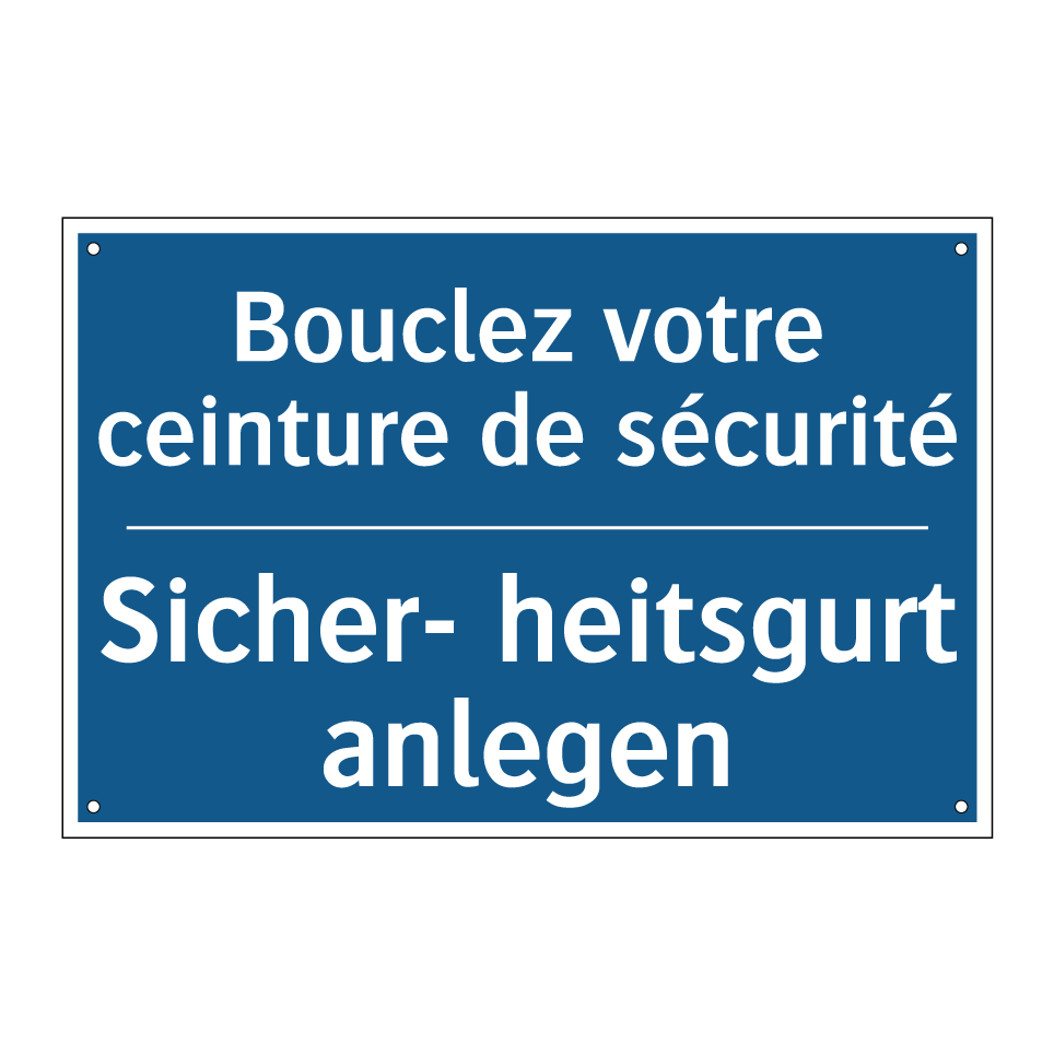 Sicher- heitsgurt anlegen - Bouclez votre ceinture de sécurité /.../