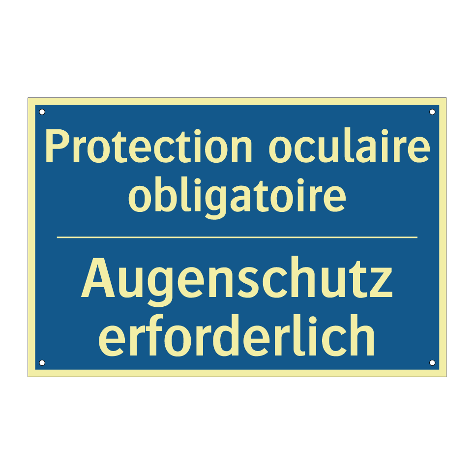 Augenschutz erforderlich - Protection oculaire obligatoire /.../