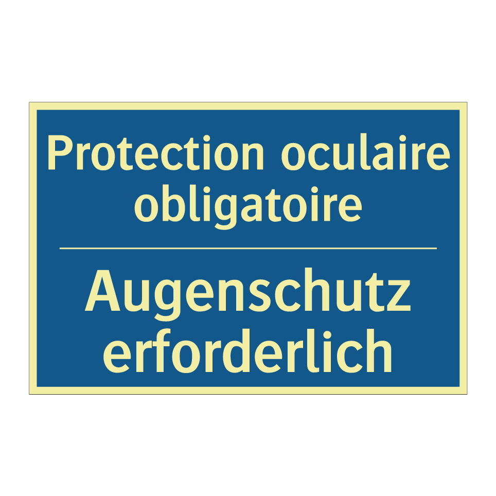 Augenschutz erforderlich - Protection oculaire obligatoire /.../