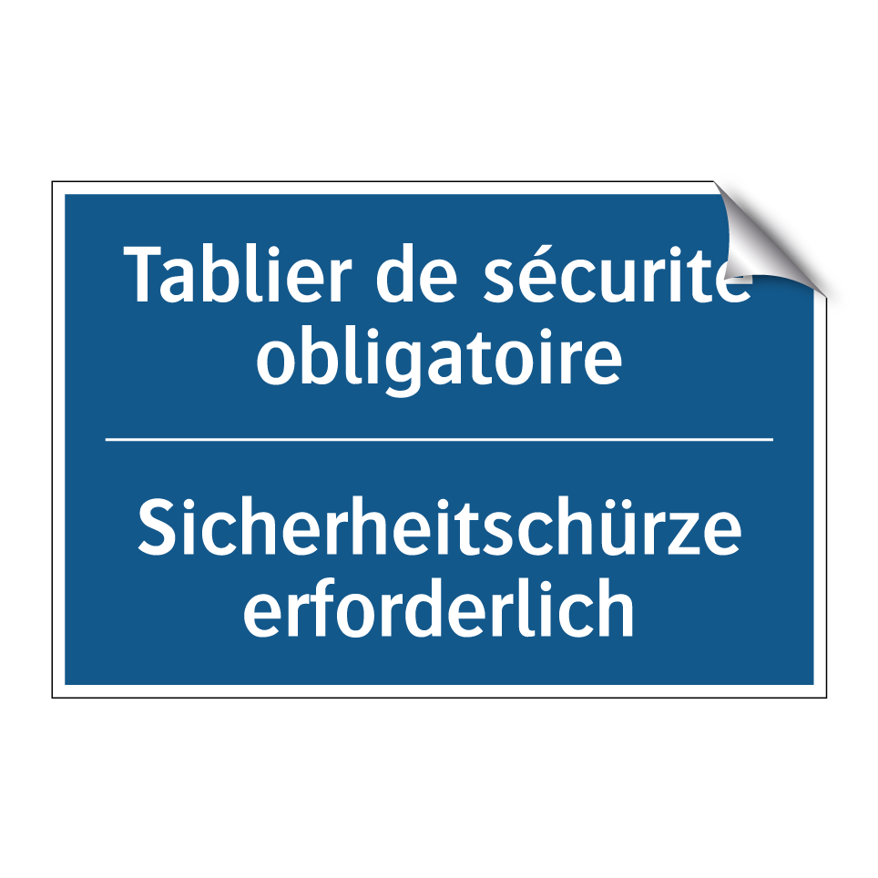 Sicherheitschürze erforderlich - Tablier de sécurité obligatoire /.../