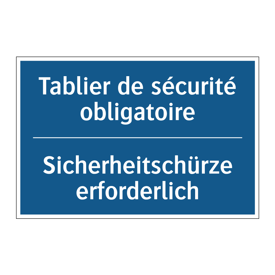 Sicherheitschürze erforderlich - Tablier de sécurité obligatoire /.../