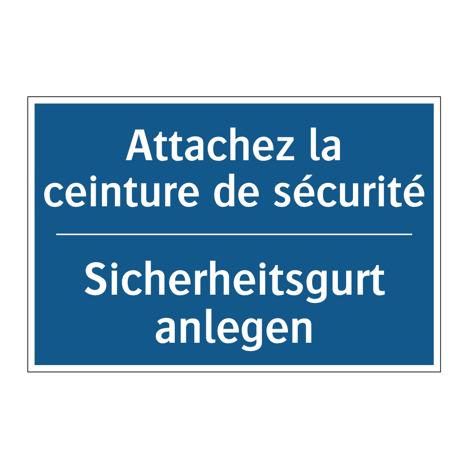 Sicherheitsgurt anlegen - Attachez la ceinture de sécurité /.../