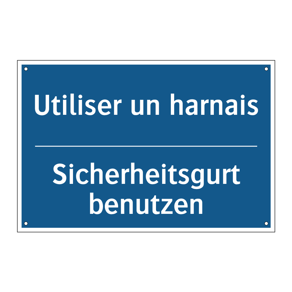 Sicherheitsgurt benutzen - Utiliser un harnais