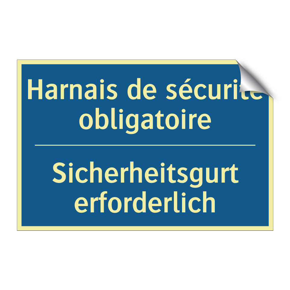 Sicherheitsgurt erforderlich - Ceinture de sécurité obligatoire /.../