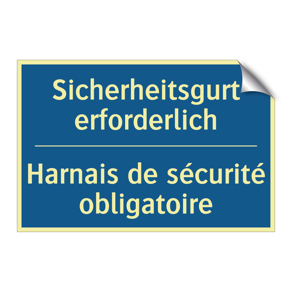 Sicherheitsgurt erforderlich - Harnais de sécurité obligatoire /.../