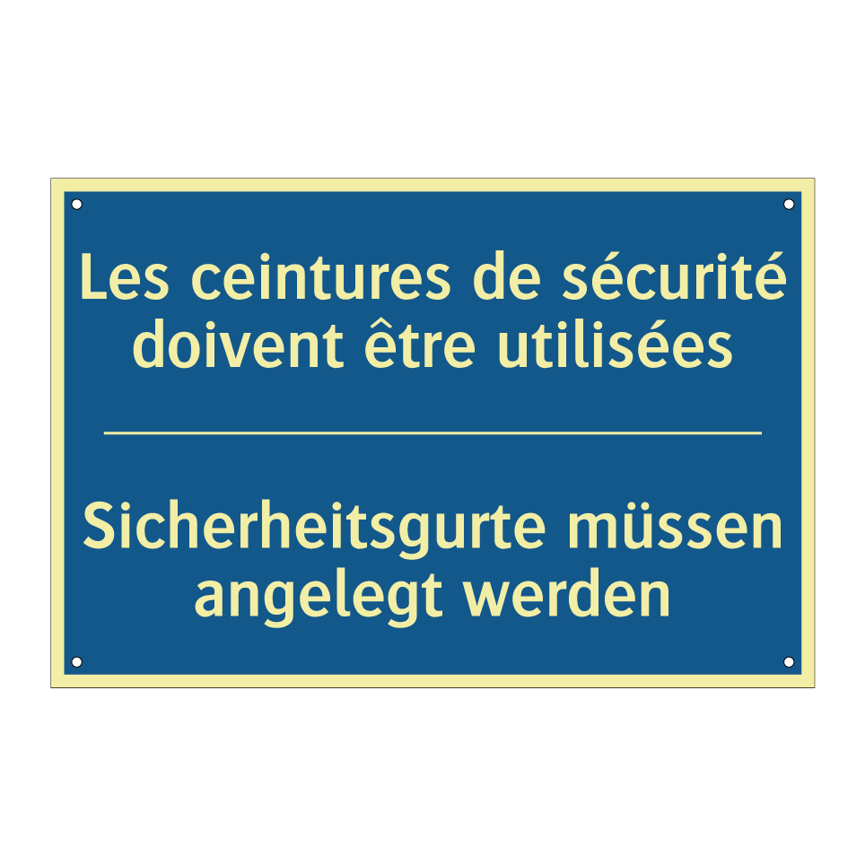 Sicherheitsgurte müssen angelegt  /.../ - Les ceintures de sécurité doivent  /.../