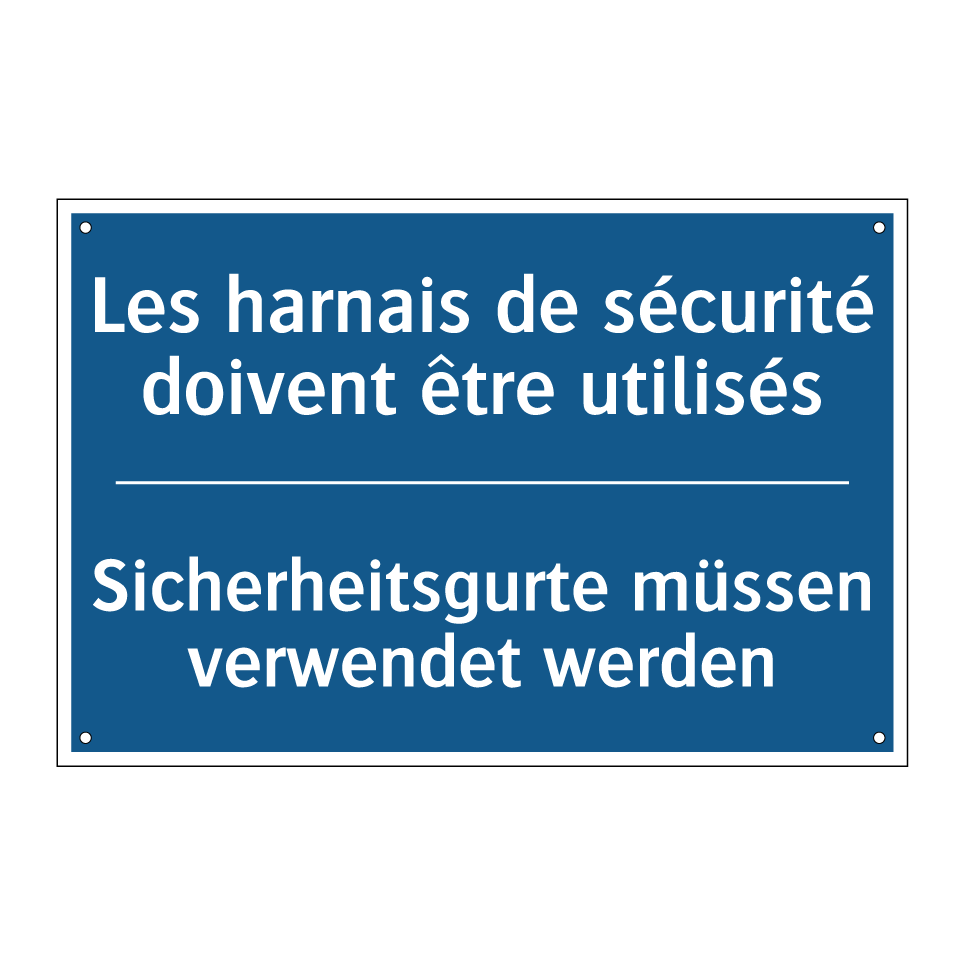 Sicherheitsgurte müssen verwendet  /.../ - Les harnais de sécurité doivent  /.../