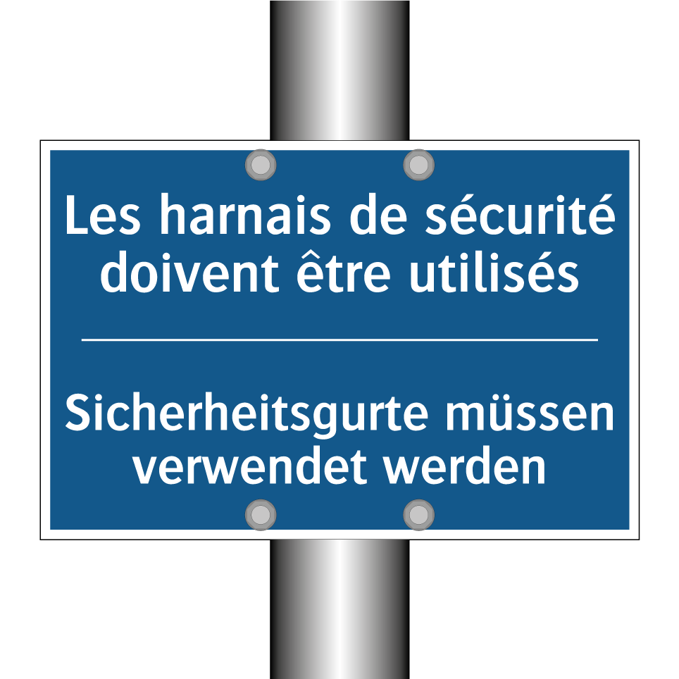 Sicherheitsgurte müssen verwendet  /.../ - Les harnais de sécurité doivent  /.../