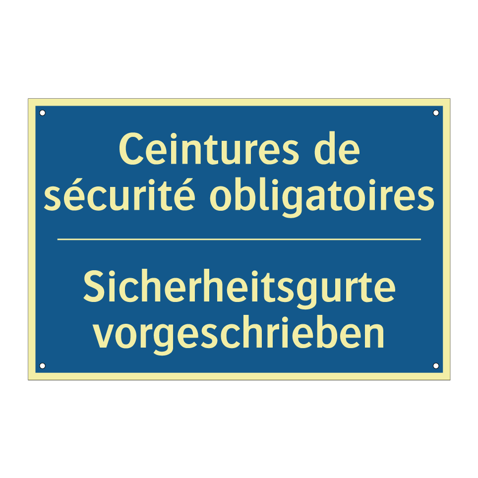 Sicherheitsgurte vorgeschrieben /.../ - Ceintures de sécurité obligatoires /.../