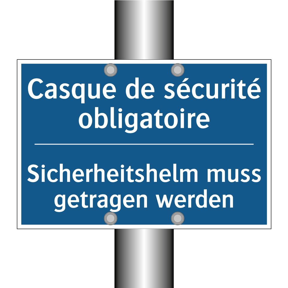 Sicherheitshelm muss getragen  /.../ - Casque de sécurité obligatoire