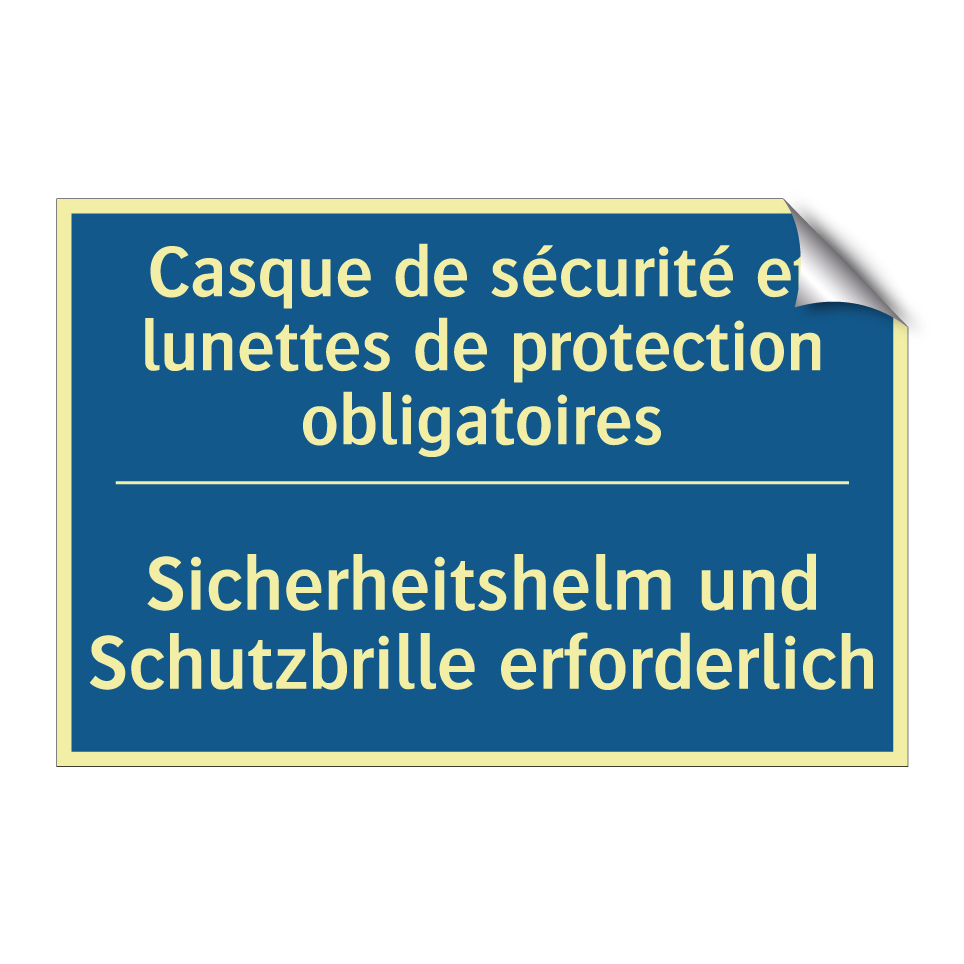 Sicherheitshelm und Schutzbrille  /.../ - Casque de sécurité et lunettes  /.../